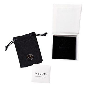 Mejuri Small Jewelry Box, Dust Bag & Polishing Cloth